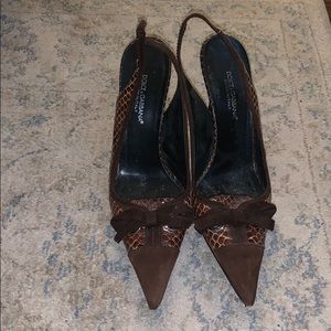 Dolce & Gabbana snake skin and suede